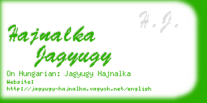 hajnalka jagyugy business card